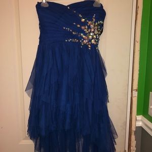 Strapless Royal Blue Dress